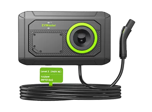 EVMaster Tesla 2 級充電器 48A NACS，25 英尺電纜，NEMA 14-50 插件