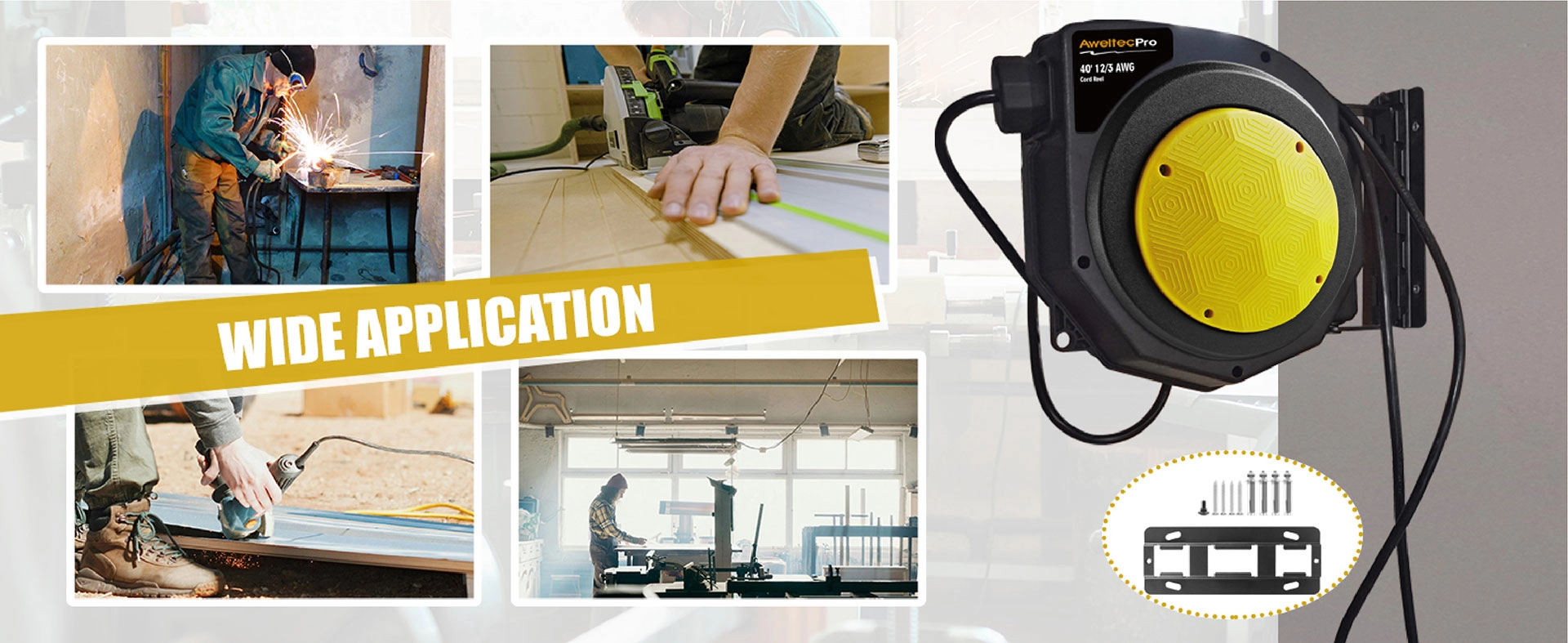 AweltecPro 40FT 可伸縮延長線捲軸 AweltecPro 40FT 可伸縮延長線捲軸